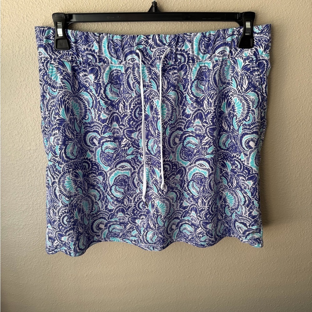 Izod Golf/Tennis/Pickleball Skort Blue/Teal Floral Womens Size Medium EUC